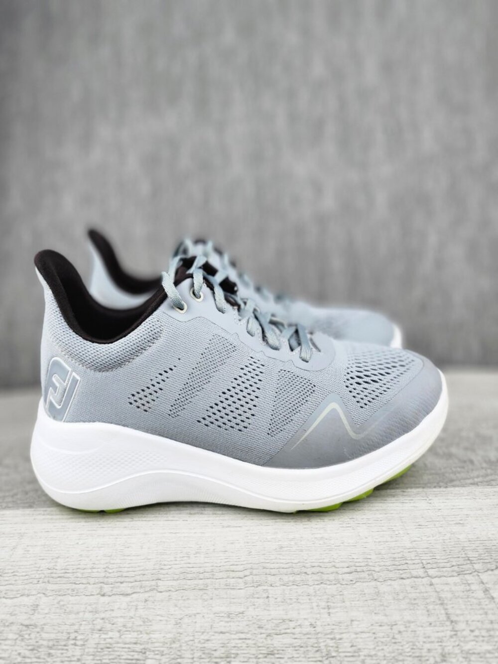 FootJoy FJ Golf Men Size 9-W (EU42 W) Flex Gray Spikes less Design